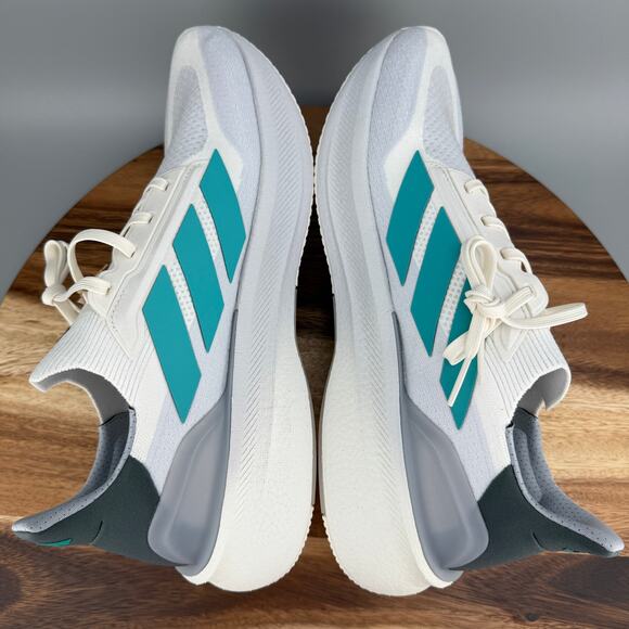 Adidas Ultraboost 5X Running Shoes Men\'s 13 Core White Pure Teal JI3244 NEW main image 5